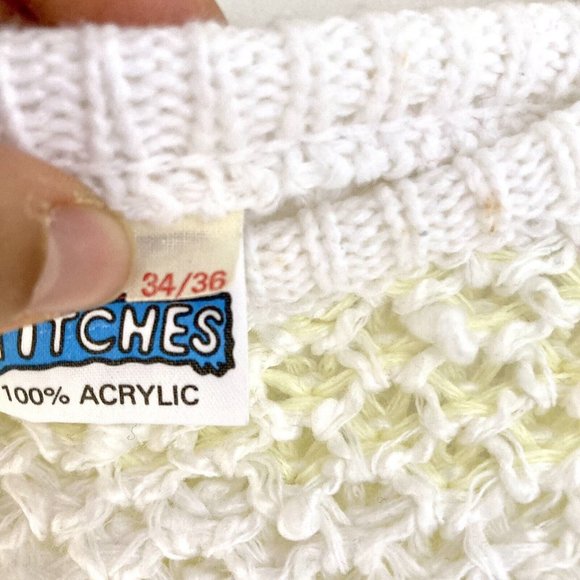 VINTAGE Womens Crochet Knitted Short Sleeve blouse Vest Top T-shirt - Picture 8 of 9